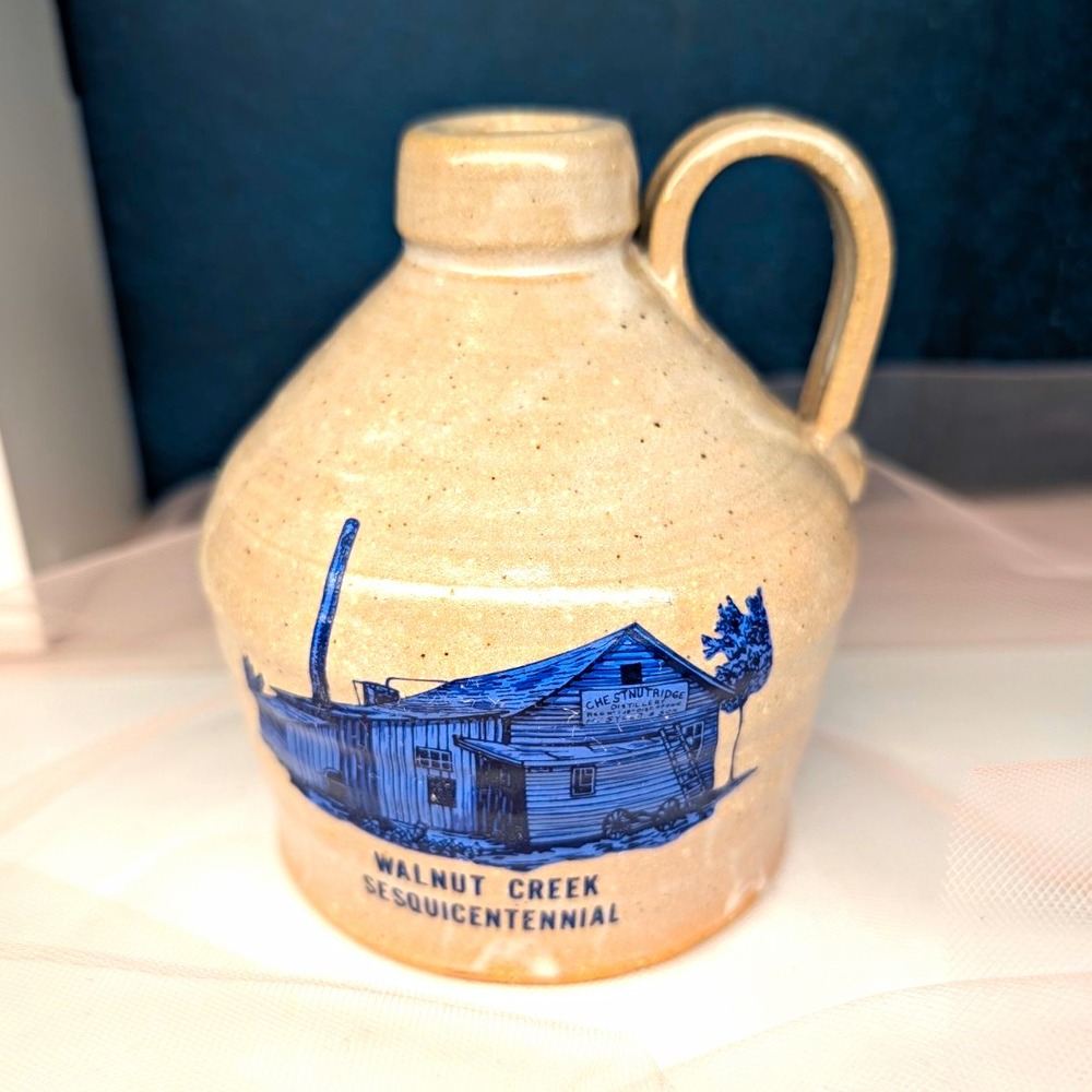 Vintage Walnut Creek Ohio Sesquicentennial Stoneware Jug / Crock 1827-1977